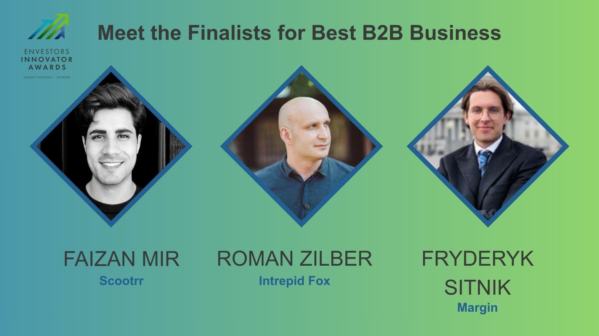 Shortlisted for Best B2B Business at the Envestors Innovator Awards