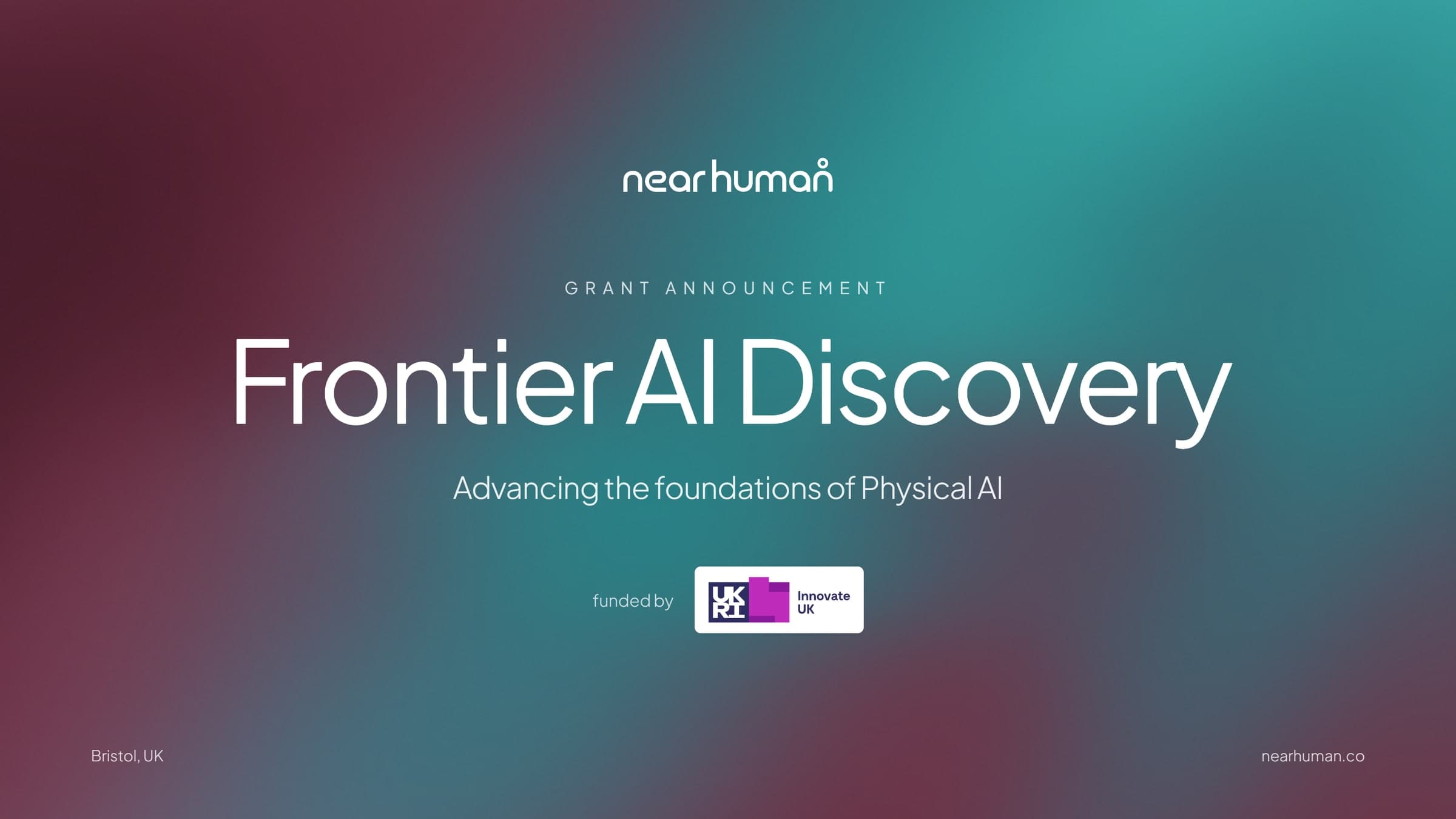 Nearhuman secures Innovate UK Frontier AI funding to advance the foundations of Physical AI